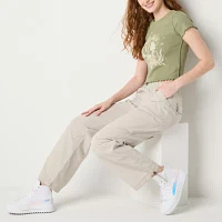 Arizona-Juniors Womens Low Rise Straight Pull-On Pants