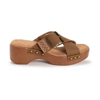 Muk Luks Womens Charlotte Wedge Sandals