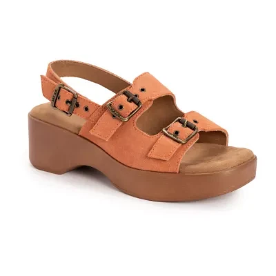 Muk Luks Womens Calliope Wedge Sandals