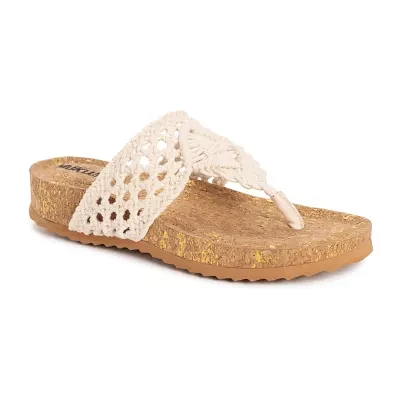 Muk Luks Pippen Womens Footbed Sandals