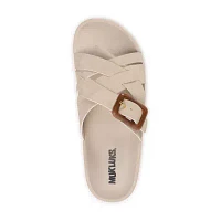 Muk Luks Womens Grand Shayna Criss Cross Strap Flat Sandals