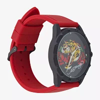 Ed Hardy Womens Red Strap Watch 15004b-42-G15