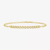 Diamond Addiction 1/3 Ct.T.W. (G-H, I1-I2) Lab-Grown Diamond 10K Gold Paperclip Round Chain Bracelet