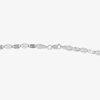 Sterling Silver 10 Inch Solid Fashion Ankle Bracelet