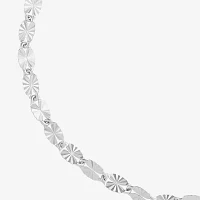 Sterling Silver 10 Inch Solid Fashion Ankle Bracelet