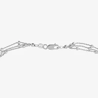 Sterling Silver 10 Inch Hollow Cable Ankle Bracelet