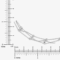 Sterling Silver 10 Inch Hollow Cable Ankle Bracelet