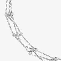 Sterling Silver 10 Inch Hollow Cable Ankle Bracelet