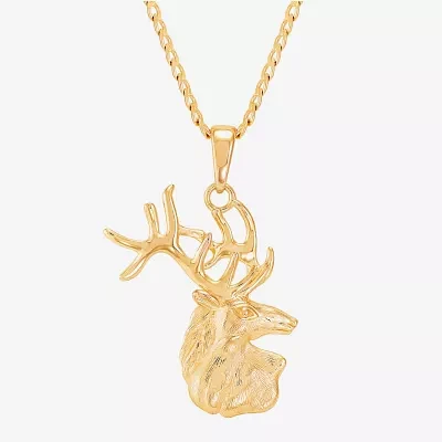 Deer Womens 14K Gold Over Silver Pendant Necklaces
