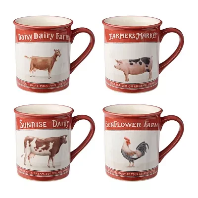Certified International Vintage Farm 4-pc. Coffee Mug