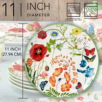 Certified International Greenhouse 4-pc. Ceramic Dinner Plate