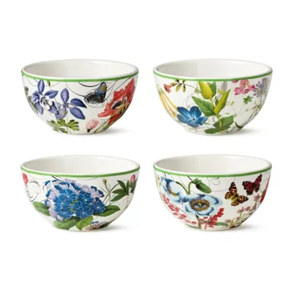 Certified International Greenhouse 4-pc. Ceramic Ice Cream Bowl