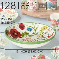 Certified International Greenhouse Ceramic Serving Bowl