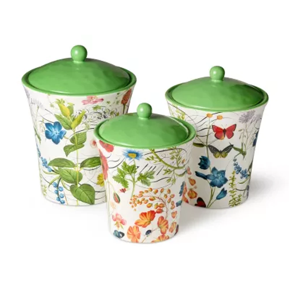 Certified International Greenhouse 3-pc. Canister