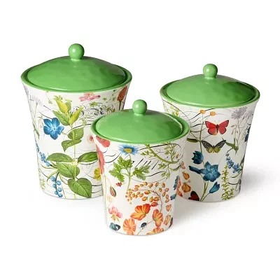 Certified International Greenhouse 3-pc. Canister