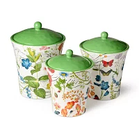 Certified International Greenhouse 3-pc. Canister