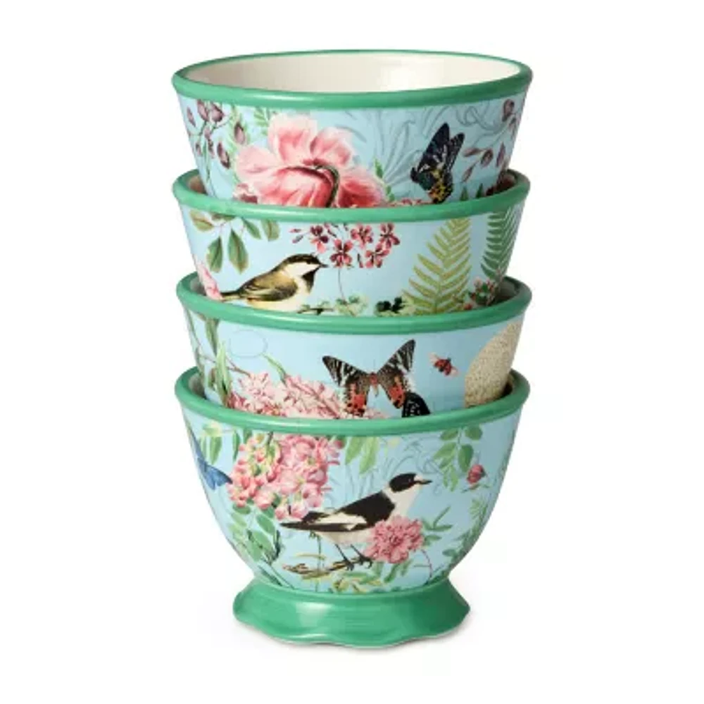 Certified International Flora 4-pc. Ceramic Ice Cream Bowl