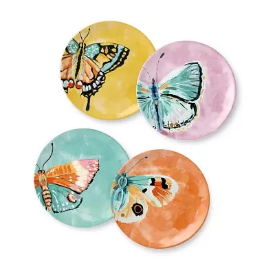 Certified International Butterflies 4-pc. Ceramic Salad Plate