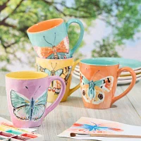 Certified International Butterflies 4-pc. Coffee Mug