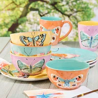 Certified International Butterflies 4-pc. Ceramic Ice Cream Bowl