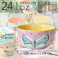 Certified International Butterflies 4-pc. Ceramic Ice Cream Bowl