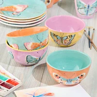 Certified International Butterflies 4-pc. Ceramic Ice Cream Bowl