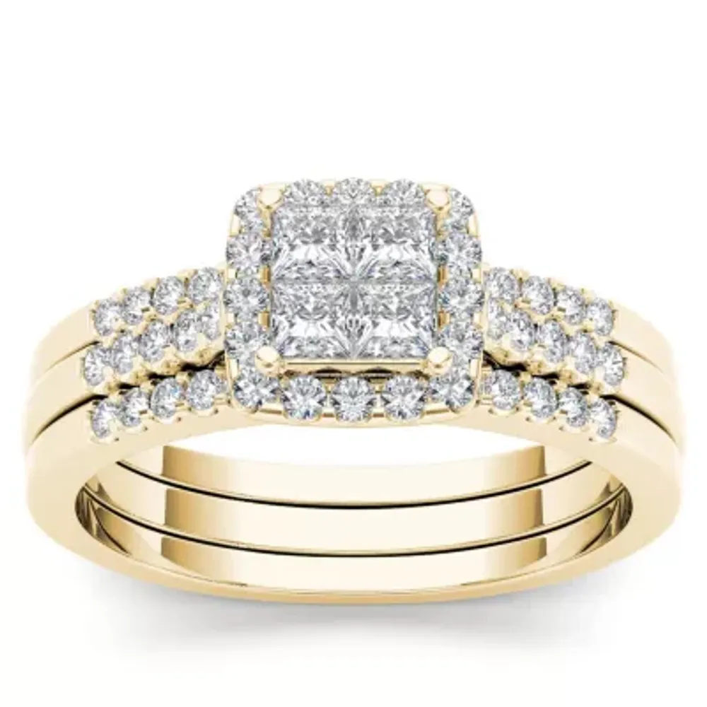 Womens 1/6 CT. T.W. Natural White Diamond 10K Gold Engagement Ring
