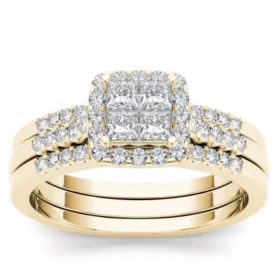 Womens 1/6 CT. T.W. Natural White Diamond 10K Gold Engagement Ring