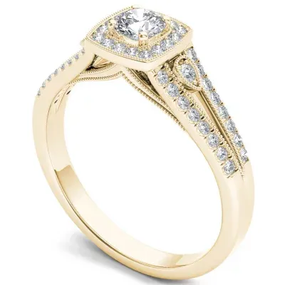 Womens / CT. T.W. Mined White Diamond 10K Gold Cushion Engagement Ring