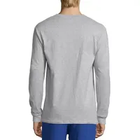 Hanes Beefy Mens Crew Neck Long Sleeve T-Shirt