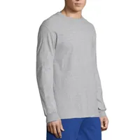 Hanes Beefy Mens Crew Neck Long Sleeve T-Shirt