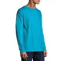 Hanes Beefy Mens Crew Neck Long Sleeve T-Shirt