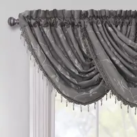 Max Blackout Mystique Embroidery Rod Pocket Waterfall Valance