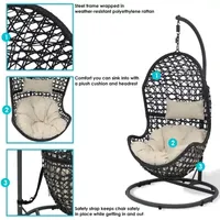 Sunnydaze® Cordelia Hanging Egg Chair with Stand