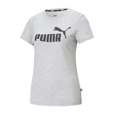 Puma Essential Logo Womens Crew Neck Short Sleeve T-Shirt Plus
