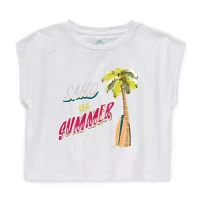 Thereabouts Little & Big Girls Round Neck Short Sleeve Graphic T-Shirt