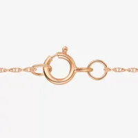 Womens Lab Created Pink Sapphire 14K Rose Gold Over Silver Cushion Pendant Necklace