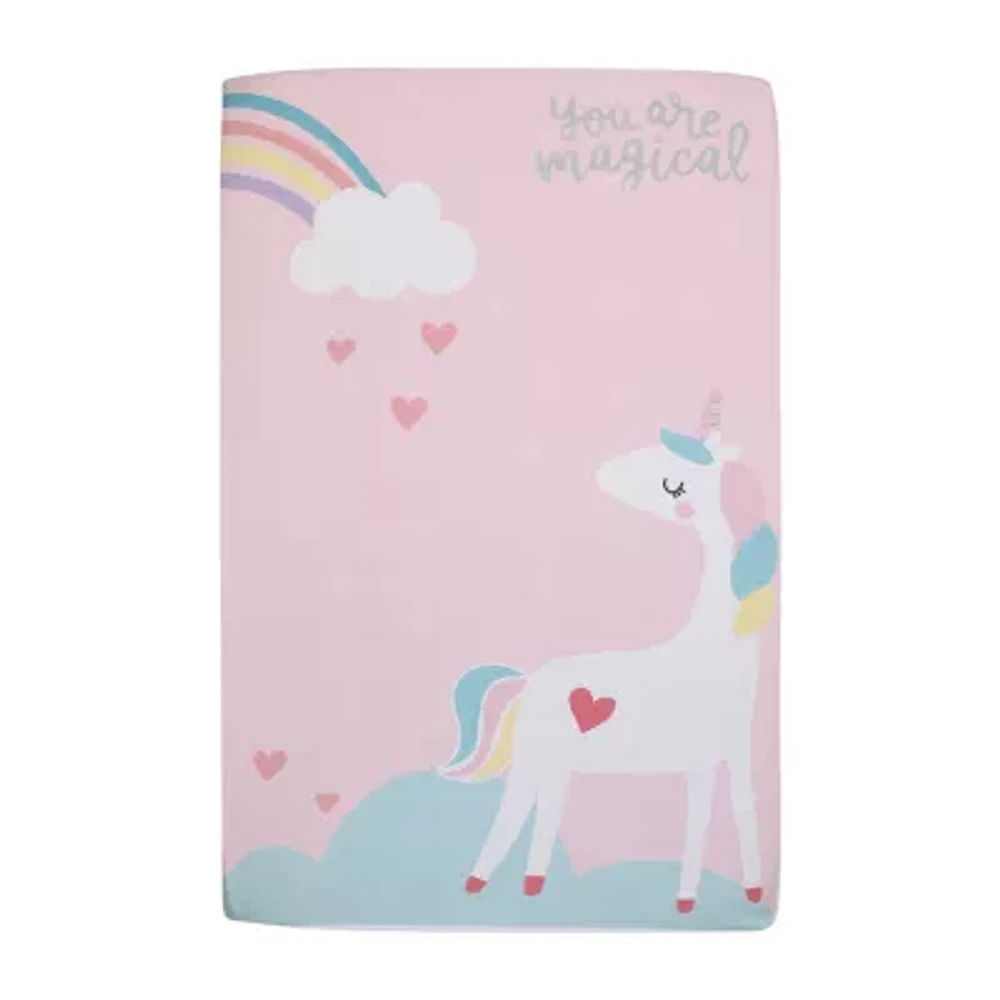 Nojo Unicorn And Rainbow Mini Crib Sheet