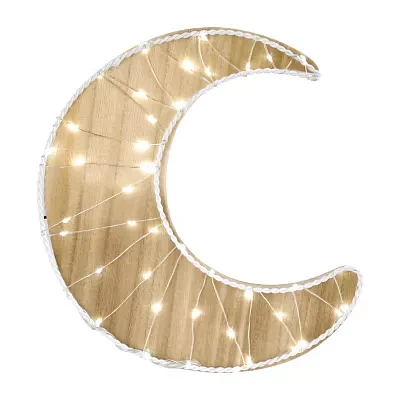 Nojo Light Up Moon Wood Wall Art