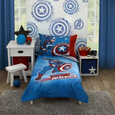 4-pc. Captain America Toddler Bedding Set