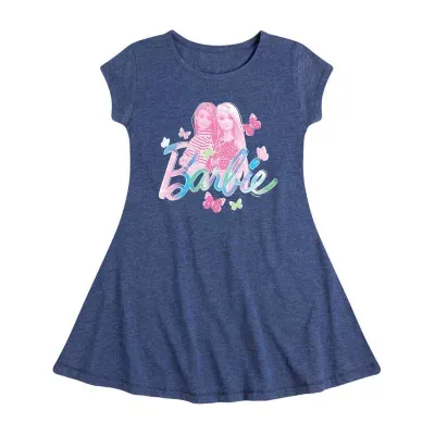 Little & Big Girls Short Sleeve Barbie A-Line Dress