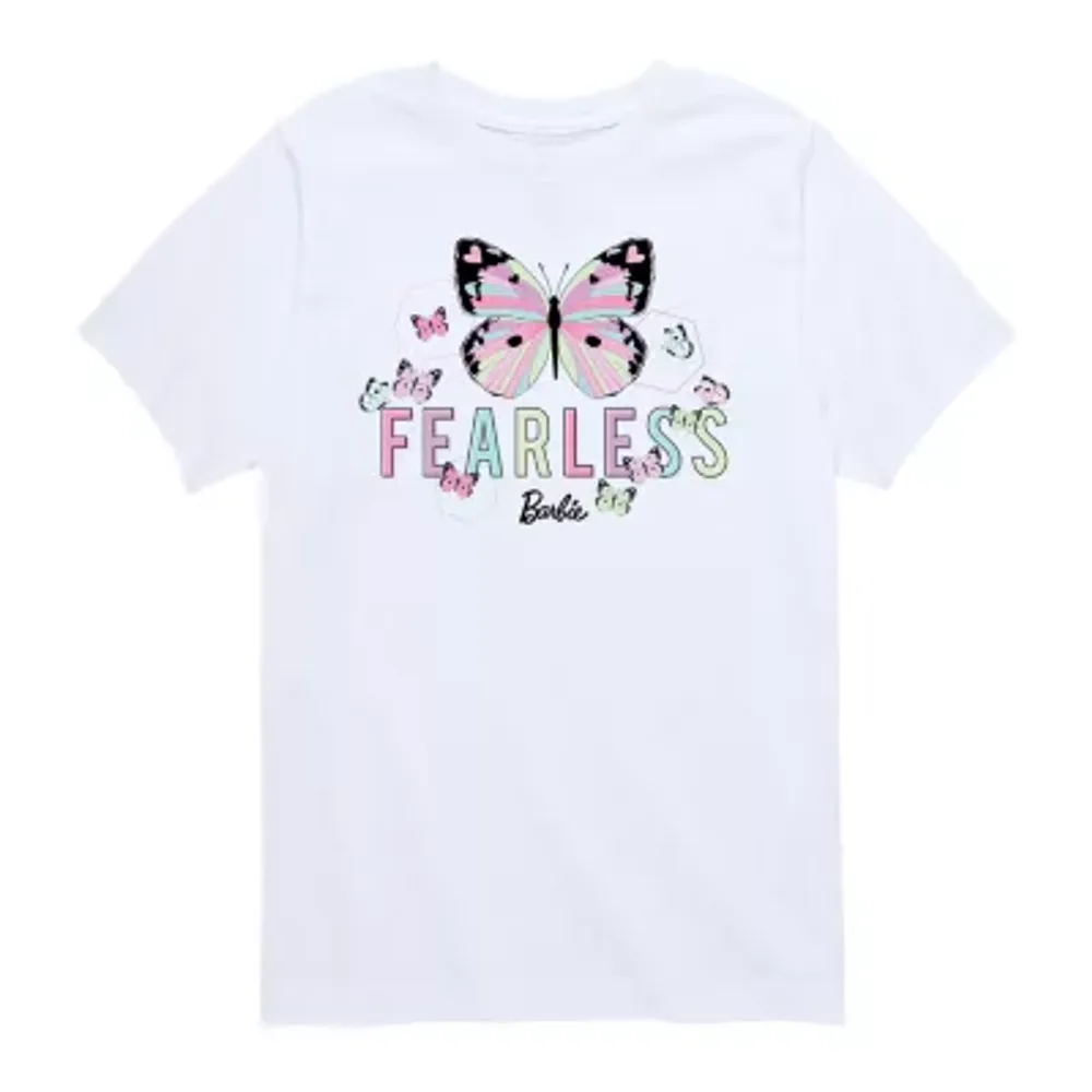 Little & Big Girls Crew Neck Short Sleeve Barbie Graphic T-Shirt