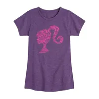 Little & Big Girls Crew Neck Short Sleeve Barbie Graphic T-Shirt