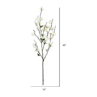 Vickerman 40" White Cherry Blossom 3pk Artificial Flowers