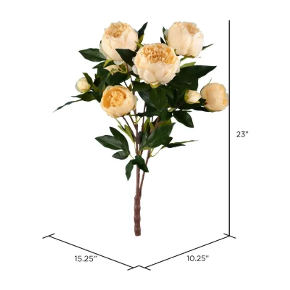 Vickerman 23" Beige Peony Vase Filler