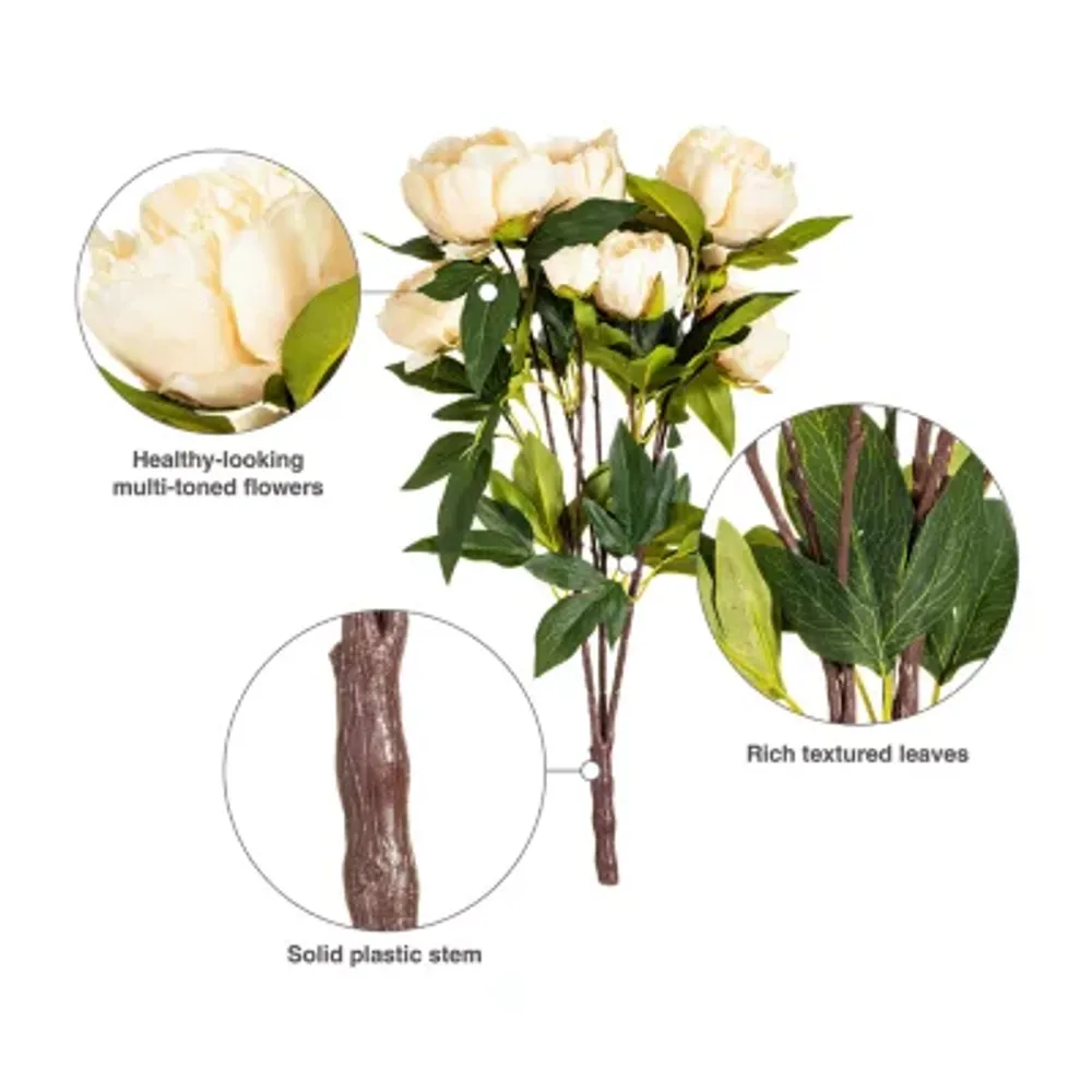 Vickerman 23" Beige Peony Vase Filler