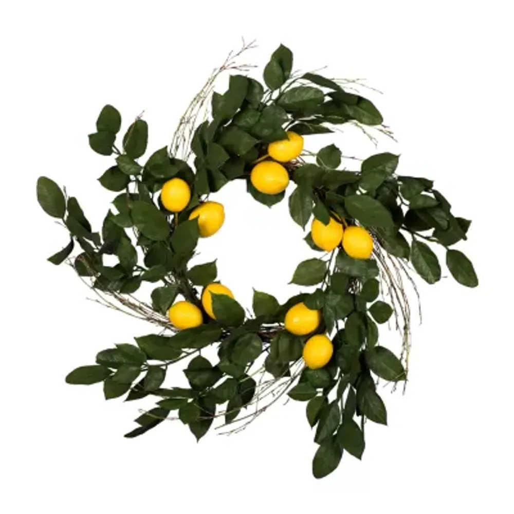Vickerman 24" Salal Leaf Lemon Wreath