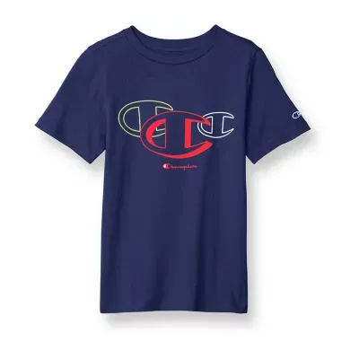 Champion Big Boys Crew Neck Short Sleeve Graphic T-Shirt