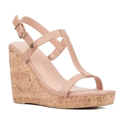 New York & Company Womens Aimee Wedge Sandals