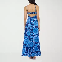 Premier Amour Womens Sleeveless Floral Maxi Dress